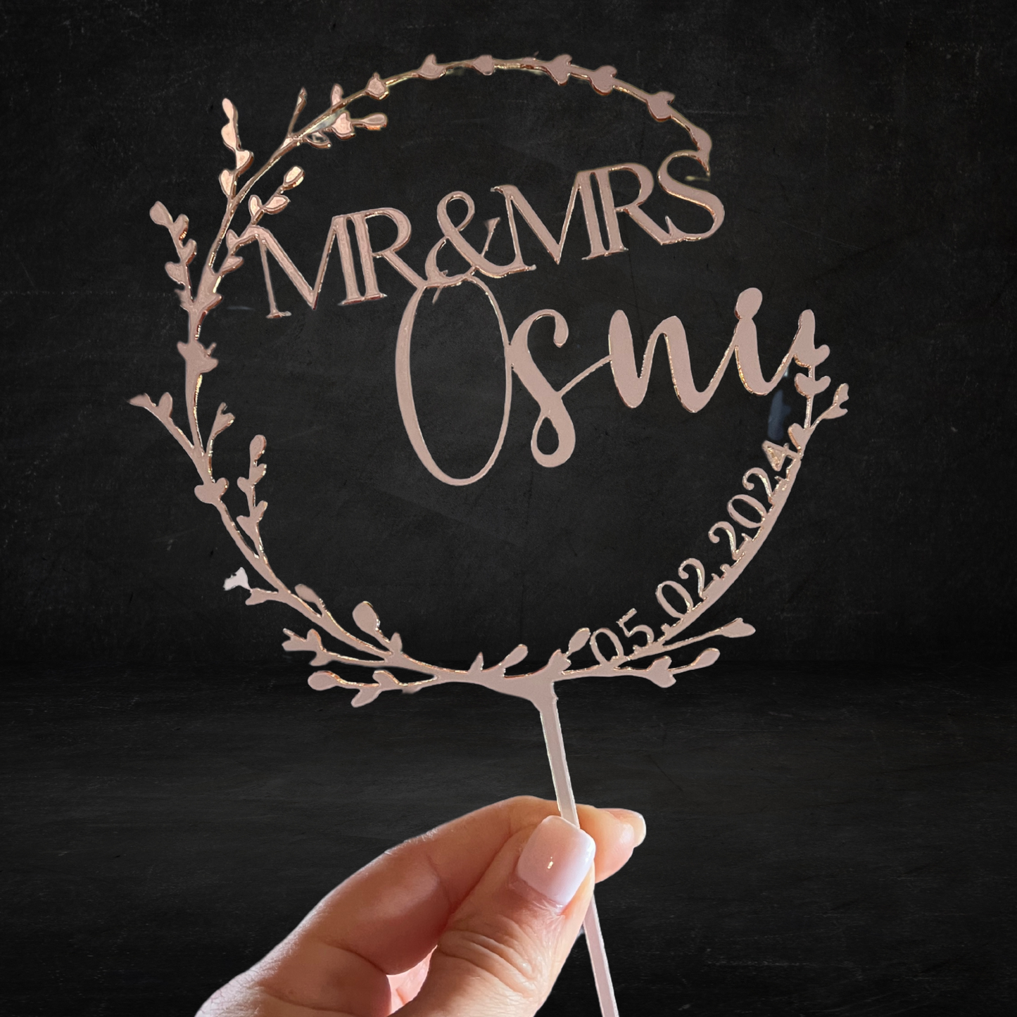 Wedding Cake Topper ~ Acrylic Mr & Mrs. Wedding