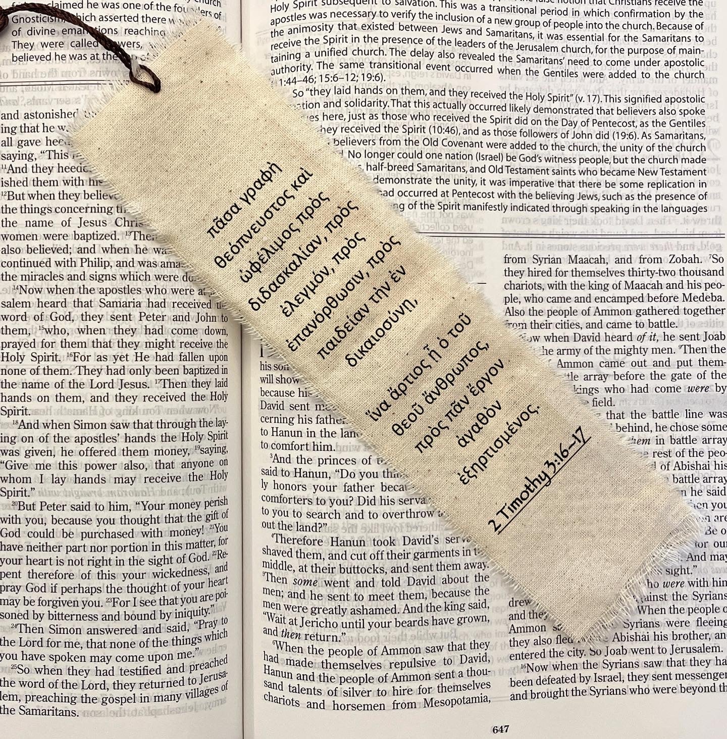 Linen Bookmarks