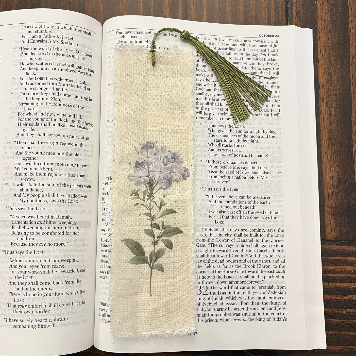Linen Bookmarks