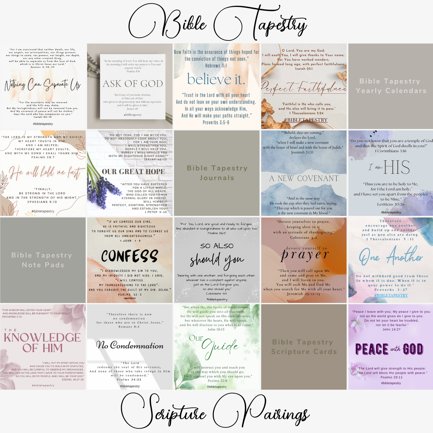 Bible Tapestry Scripture Card Sets