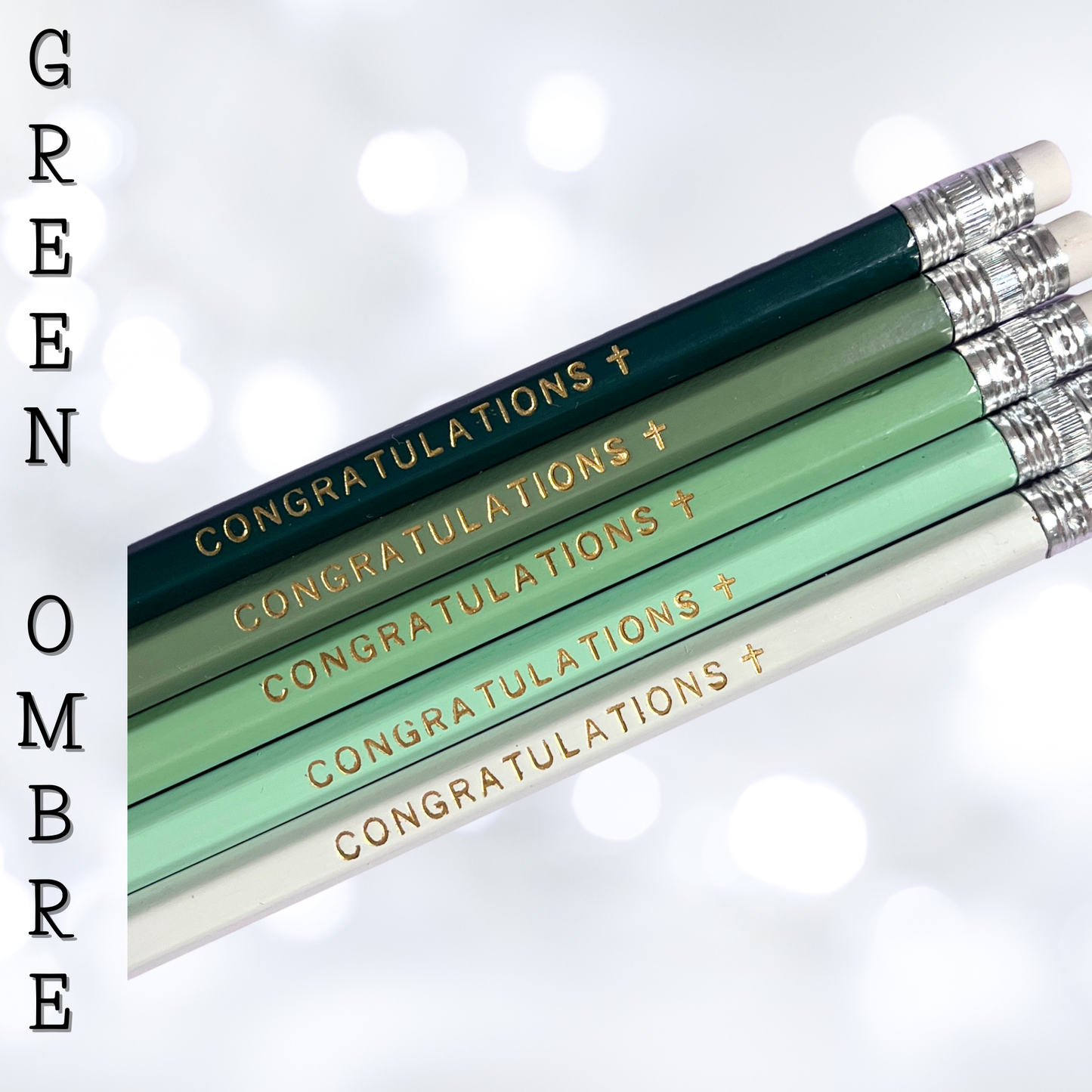 Personalized Color Foil Stamped Pencils