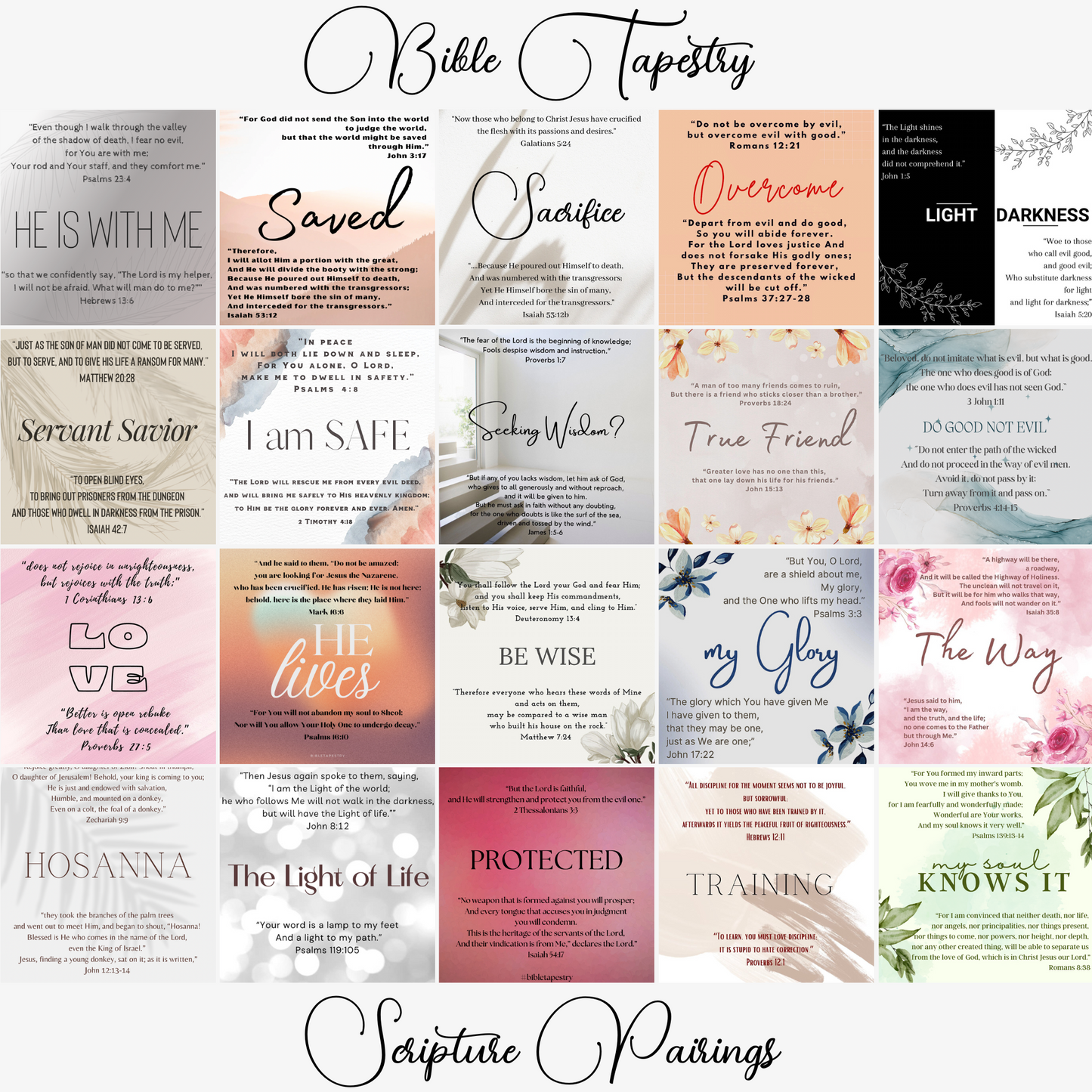 Bible Tapestry Scripture Card Sets