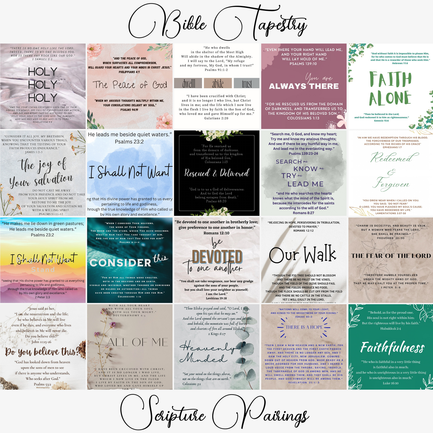 Bible Tapestry Scripture Card Sets