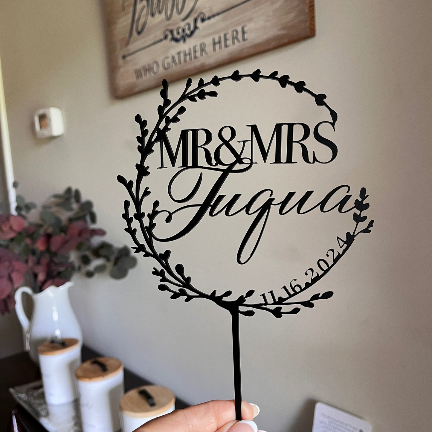 Wedding Cake Topper ~ Acrylic Mr & Mrs. Wedding