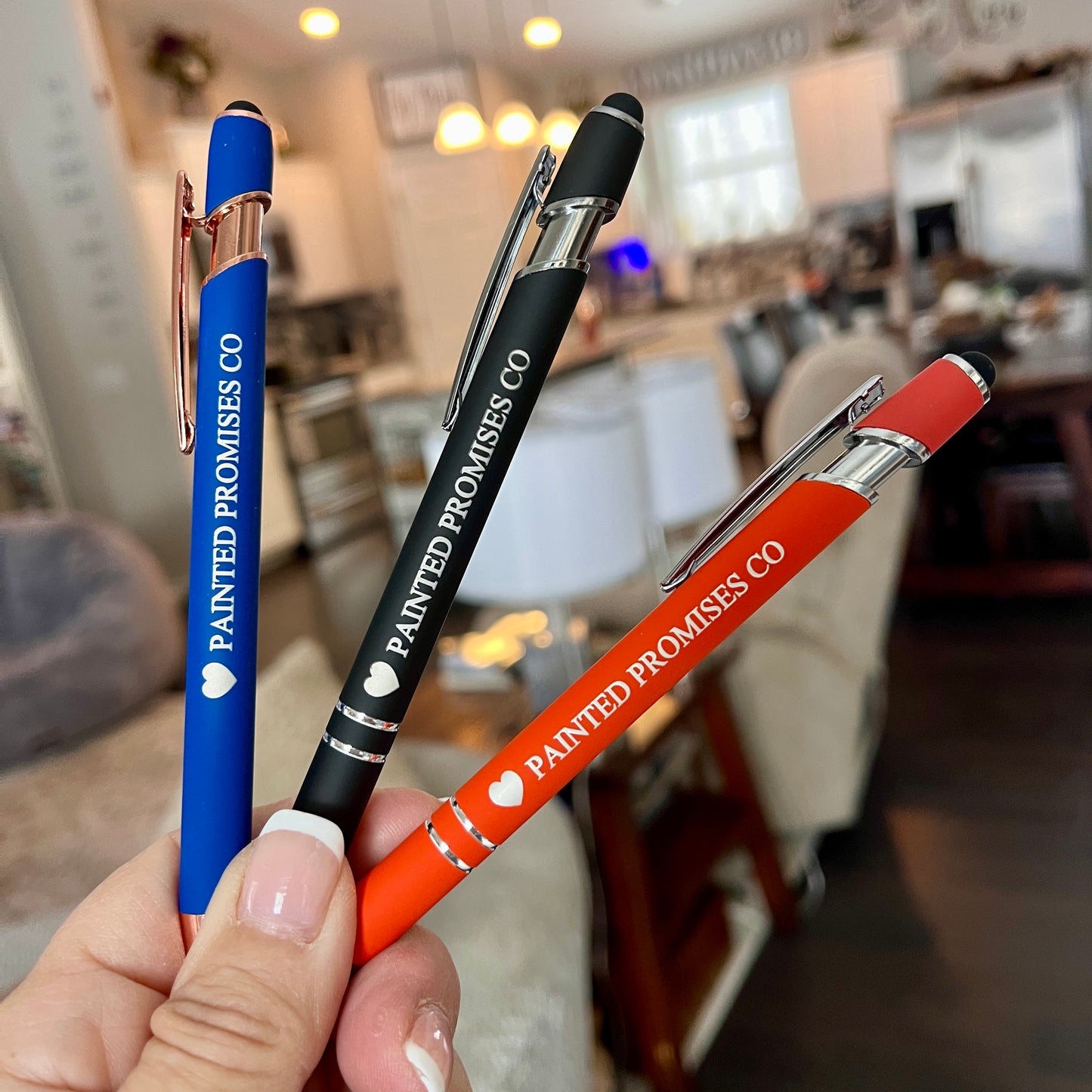 Pens Engraved ~ Stylus Ballpoint. Personalized Luxurious Soft Touch Ballpoint Pen with Stylus, Fancy Custom Pen, Gift Pens, logo merchandise