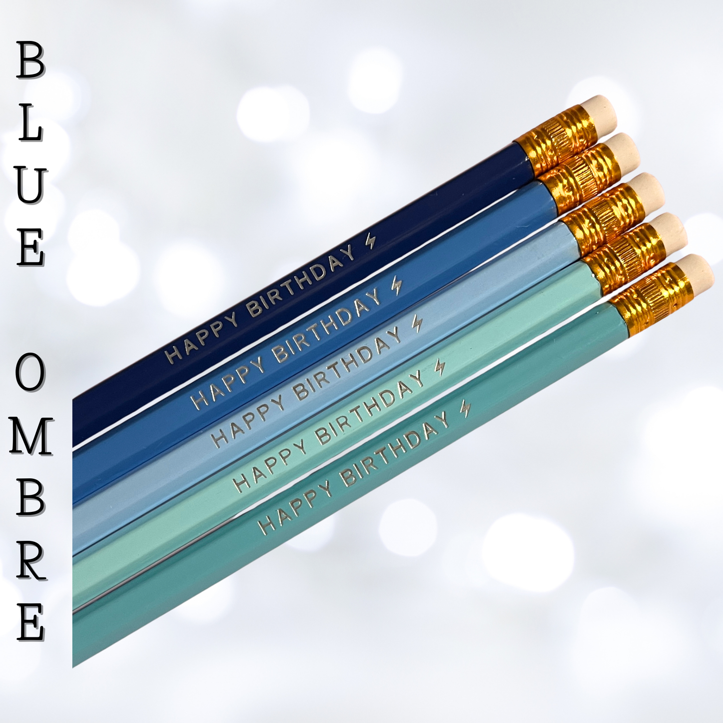 Personalized Color Foil Stamped Pencils