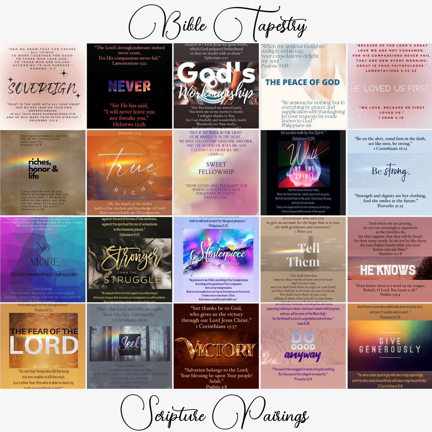 Bible Tapestry Scripture Card Sets