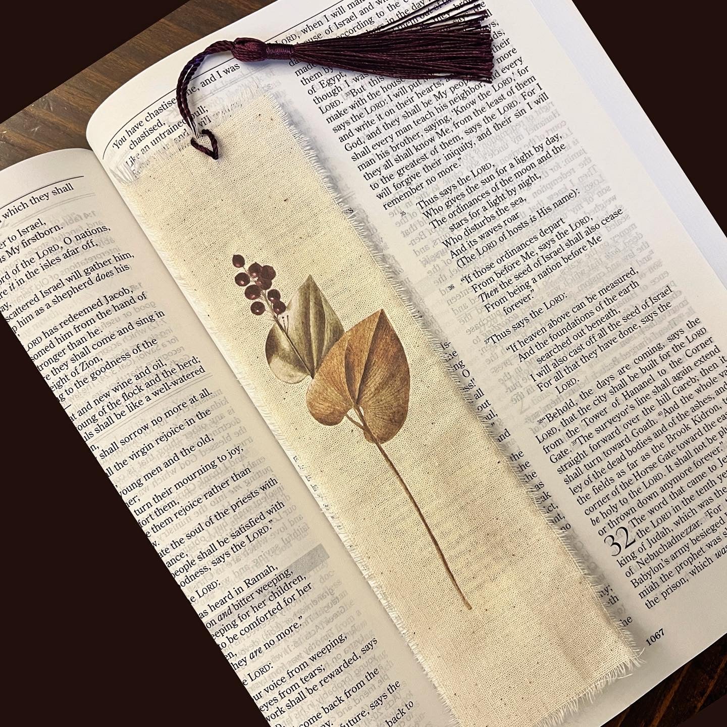 Linen Bookmarks