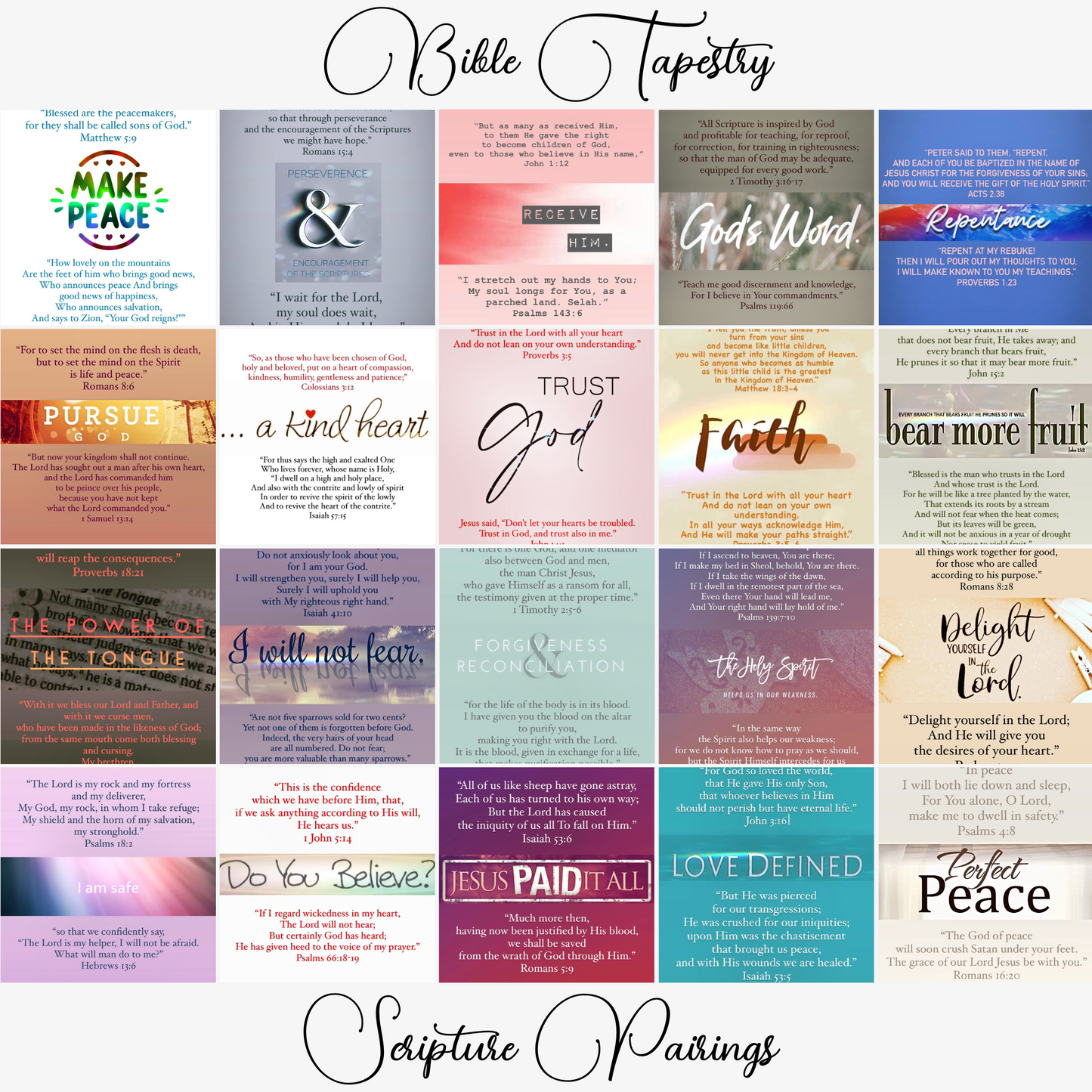 Bible Tapestry Scripture Card Sets