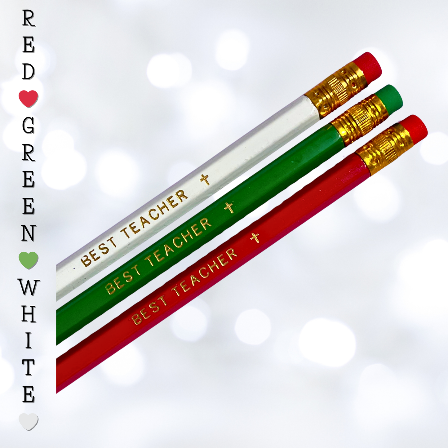 Personalized Color Foil Stamped Pencils