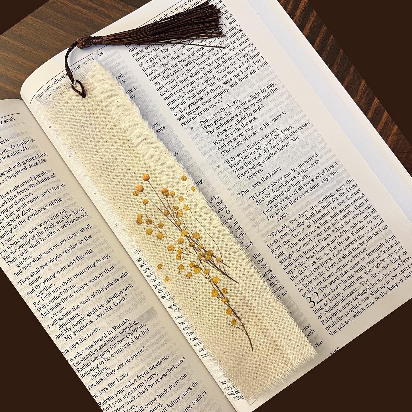 Linen Bookmarks