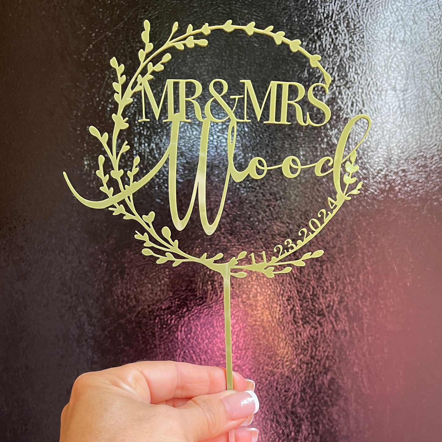 Wedding Cake Topper ~ Acrylic Mr & Mrs. Wedding