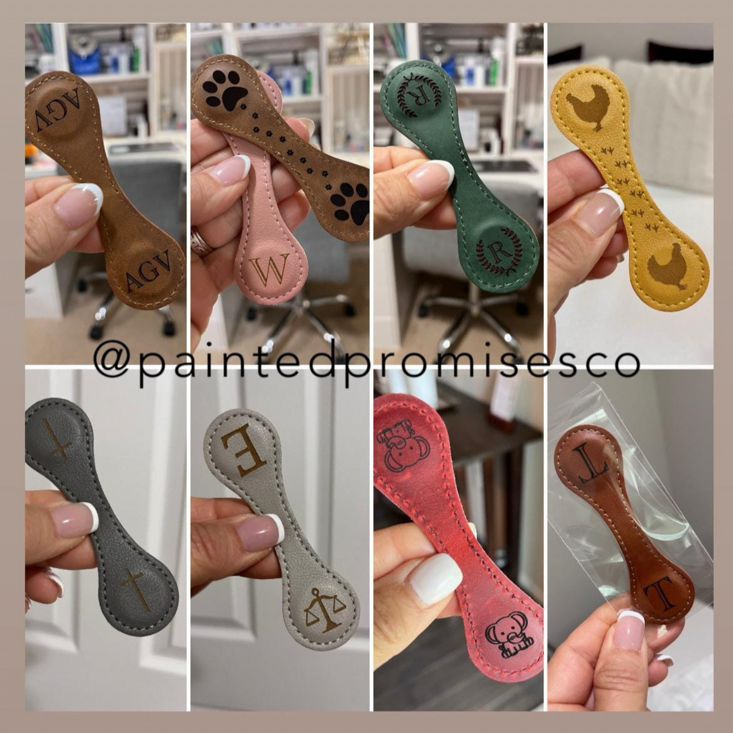 Bookmarks ~ Leather Custom Engraved Magnetic Placeholders