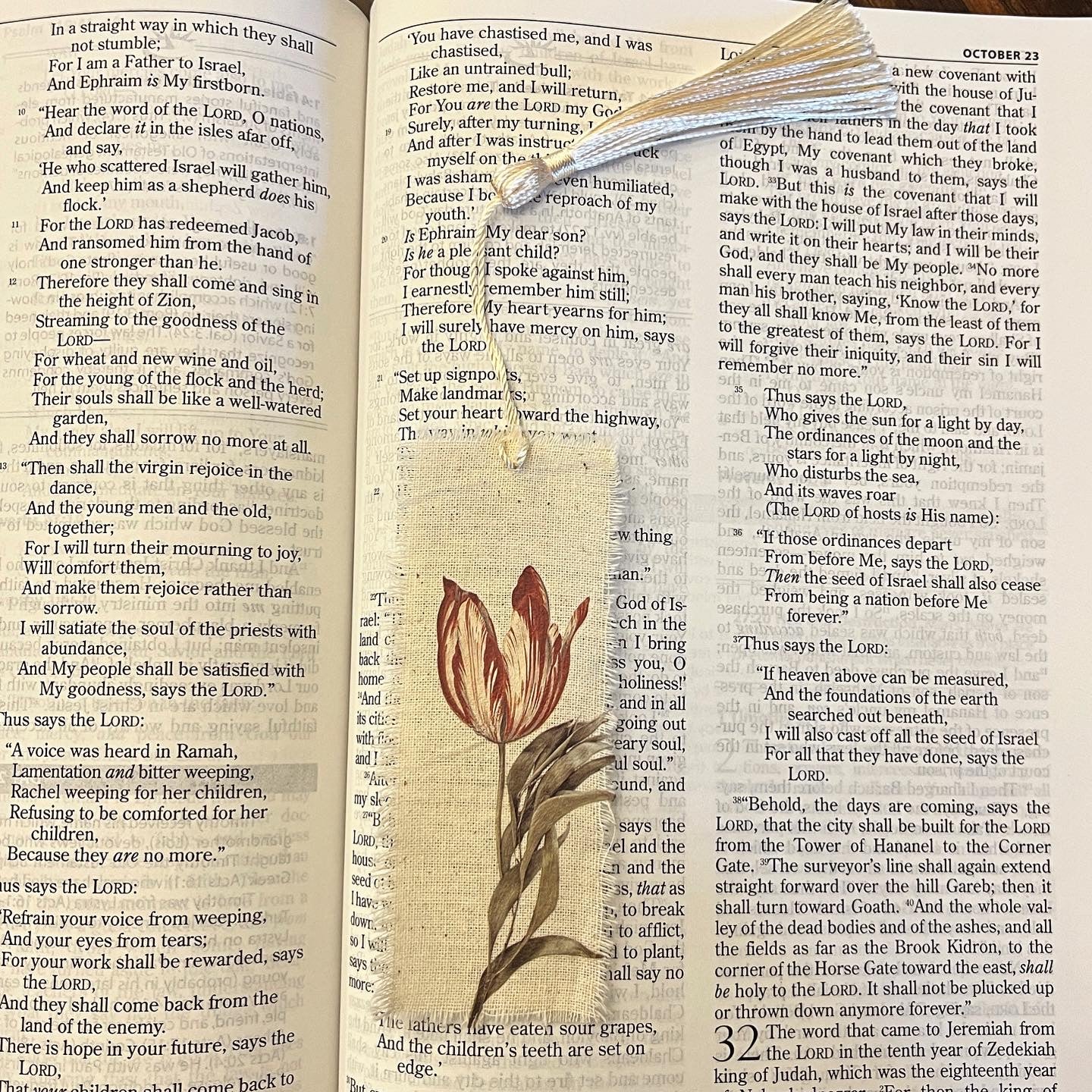 Linen Bookmarks