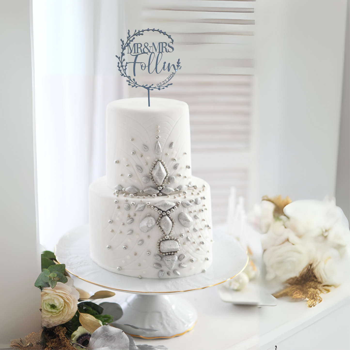 Wedding Cake Topper ~ Acrylic Mr & Mrs. Wedding