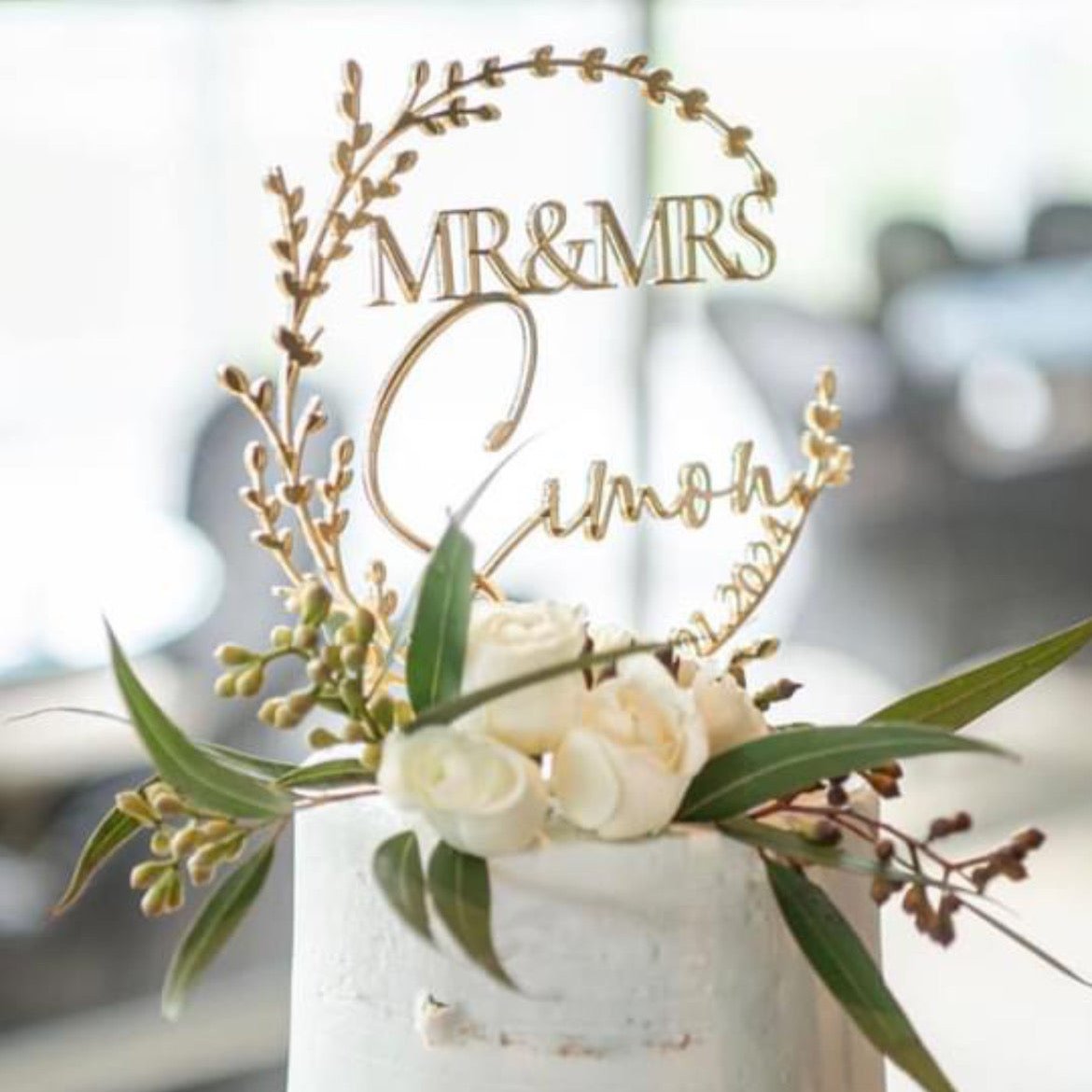 Wedding Cake Topper ~ Acrylic Mr & Mrs. Wedding