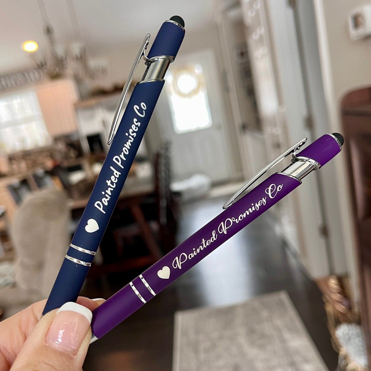 Pens Engraved ~ Stylus Ballpoint. Personalized Luxurious Soft Touch Ballpoint Pen with Stylus, Fancy Custom Pen, Gift Pens, logo merchandise