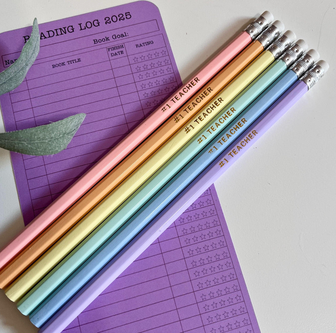 Personalized Color Foil Stamped Pencils with 12 Symbol Options. Party Favors, Event Gifts, Back to School, Birthdays, Holiday Gifts.