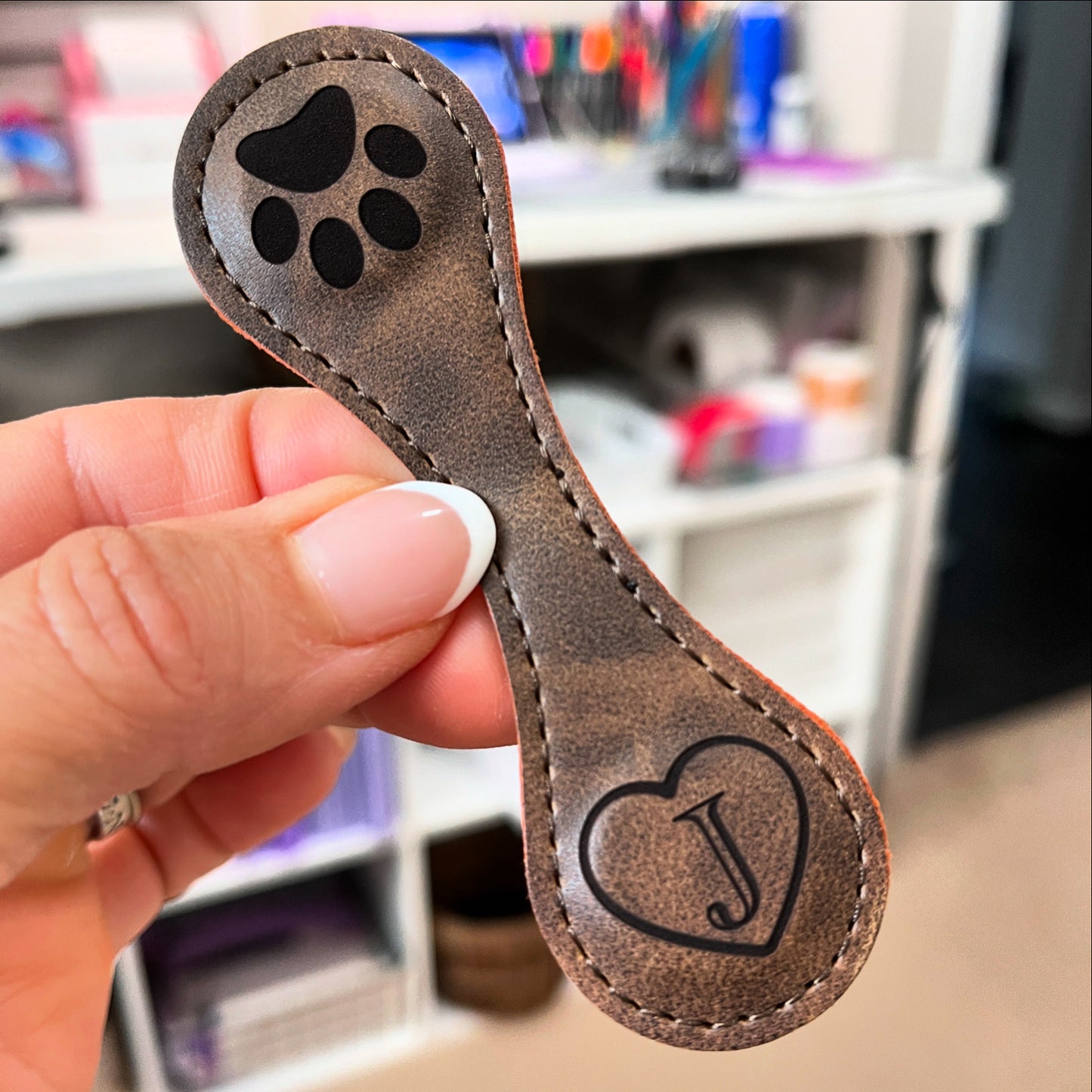 Bookmarks ~ Leather Custom Engraved Magnetic Placeholders