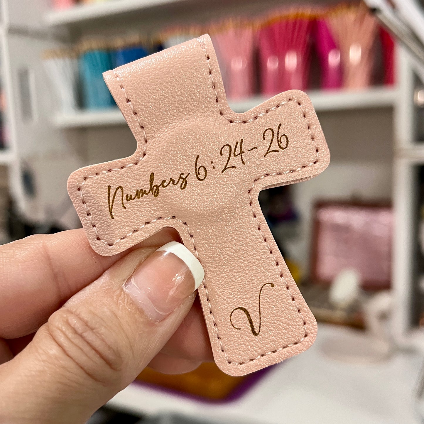 Magnetic Cross Bookmark, Personalized Magnetic Book Accessory.