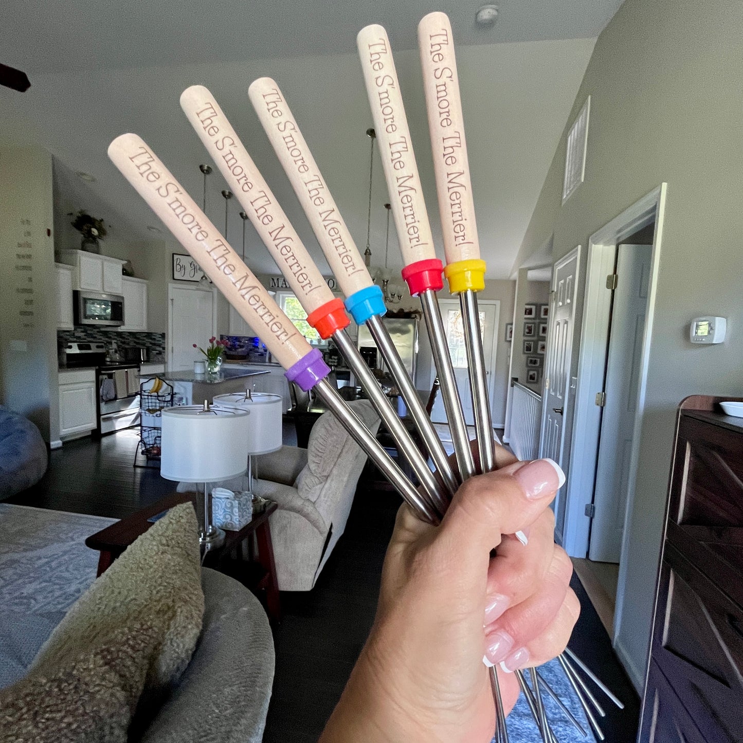 Campfire Skewers with Family Name Set of 5