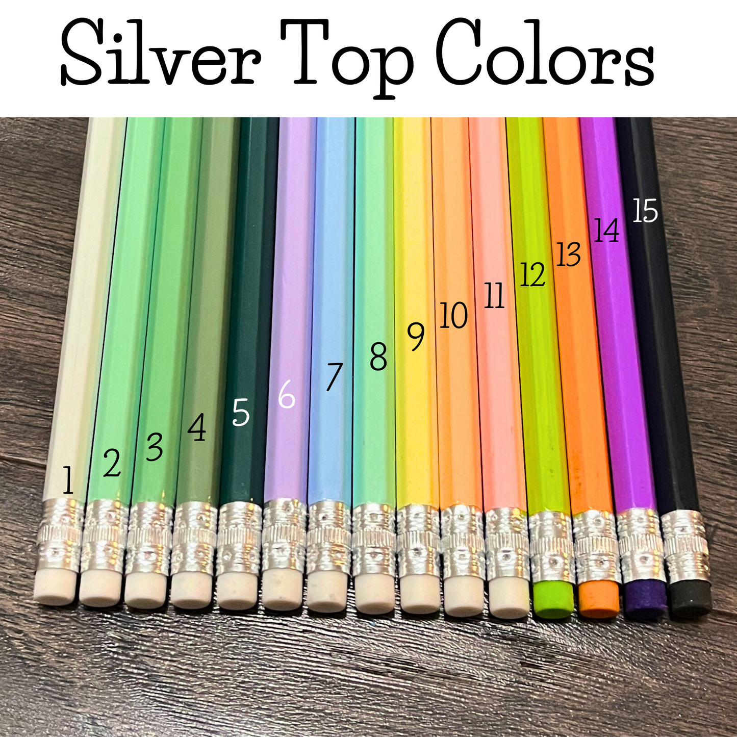 Personalized Color Foil Stamped Pencils