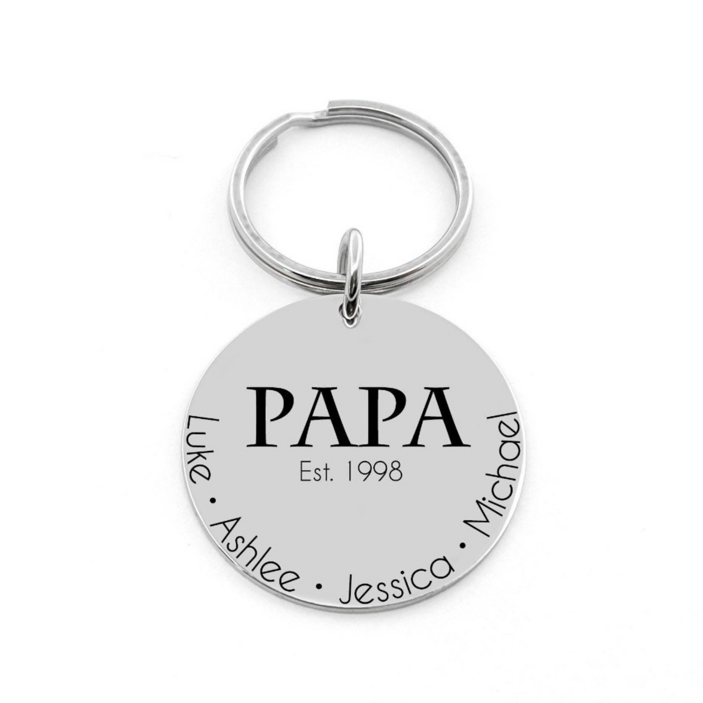 Key Chain ~ Stainless Steel Round Custom