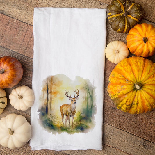 Fall Time Tea Towels, Flour Sack Kitchen Towels