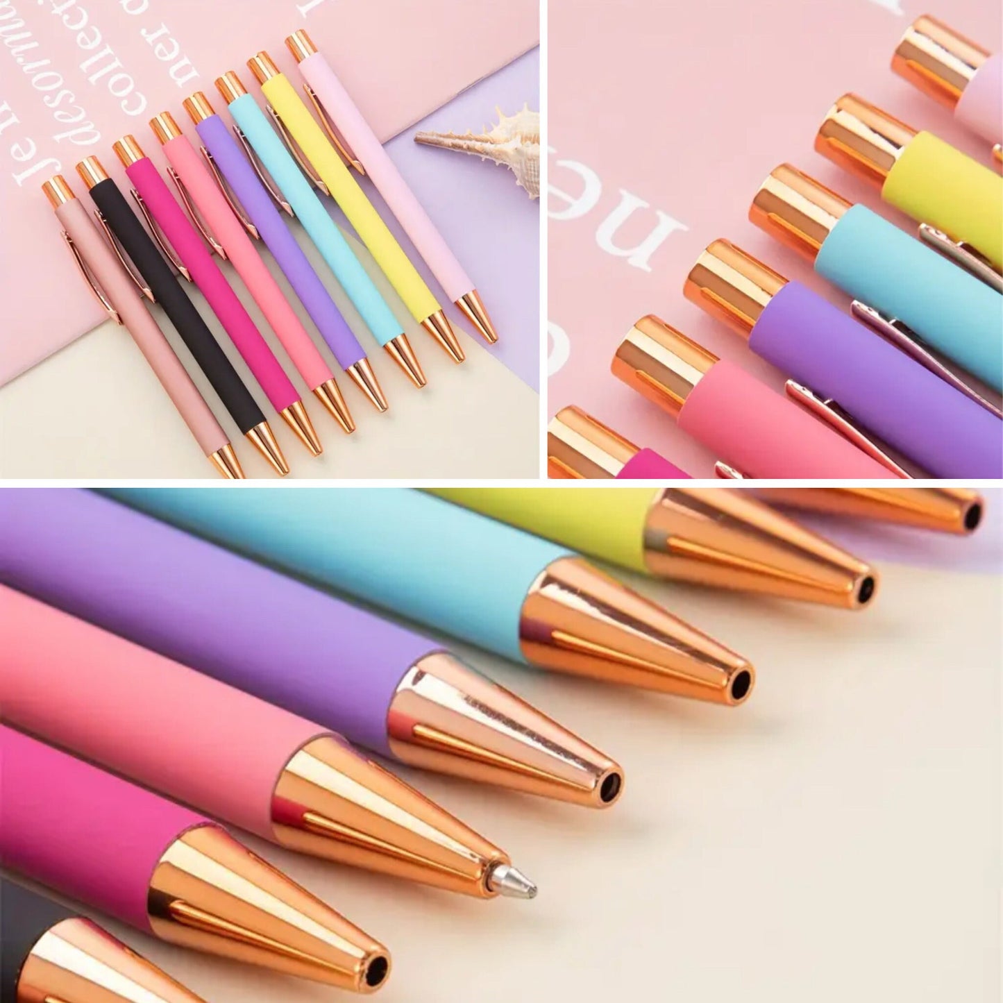 Pens Engraved~ Push Top Click Action. Personalized Luxurious Soft Touch Ballpoint Pens, Fancy Custom Pen, Gifts, Back to School, Merchandise
