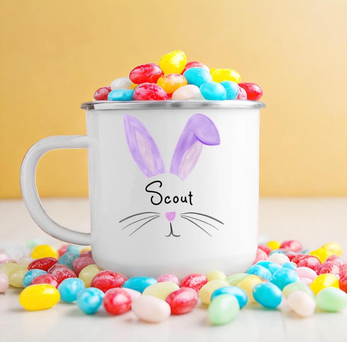 Custom Enamel Camp Mug ~ Add Your Name to any design. Perfect Gift for all ages with three size options.