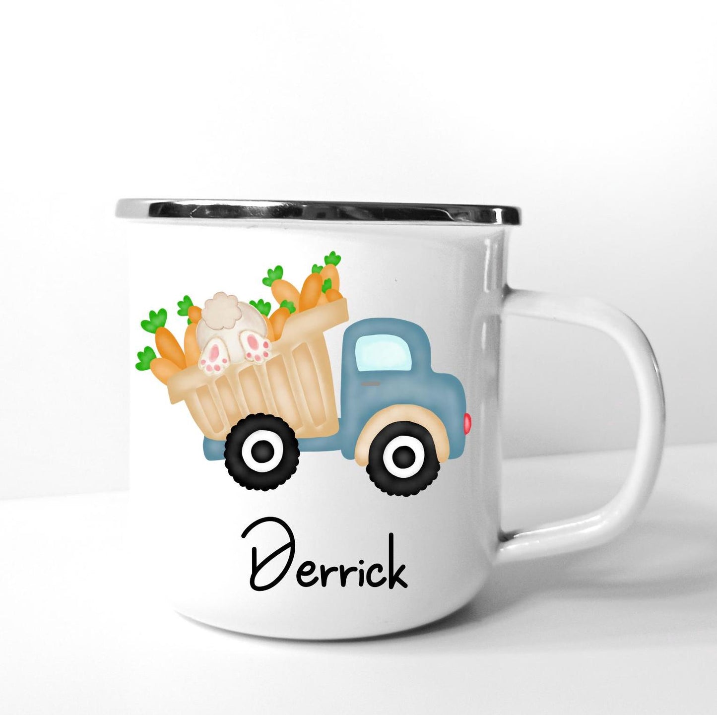 Custom Enamel Camp Mug ~ Add Your Name to any design. Perfect Gift for all ages with three size options.