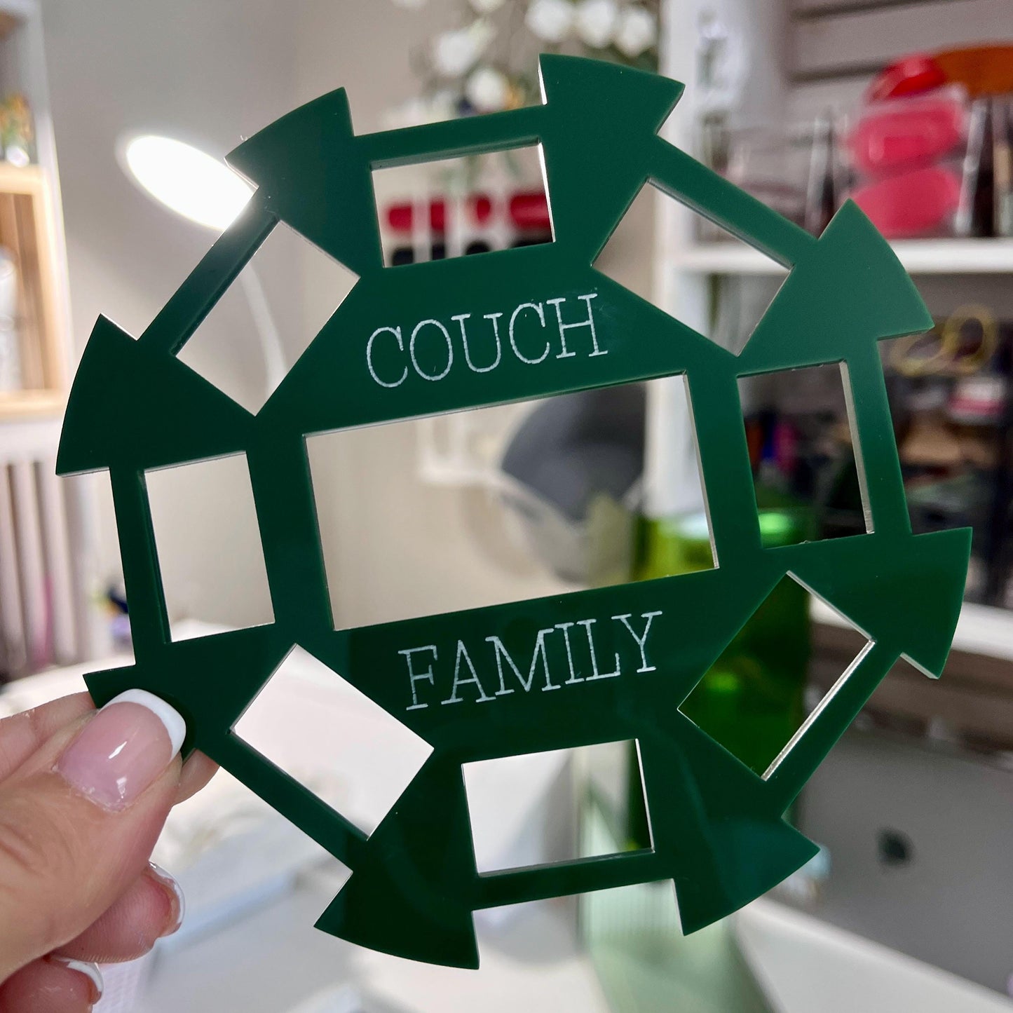 Personalized Acrylic Dominos Train Hub, Mexican Train Game Piece Set