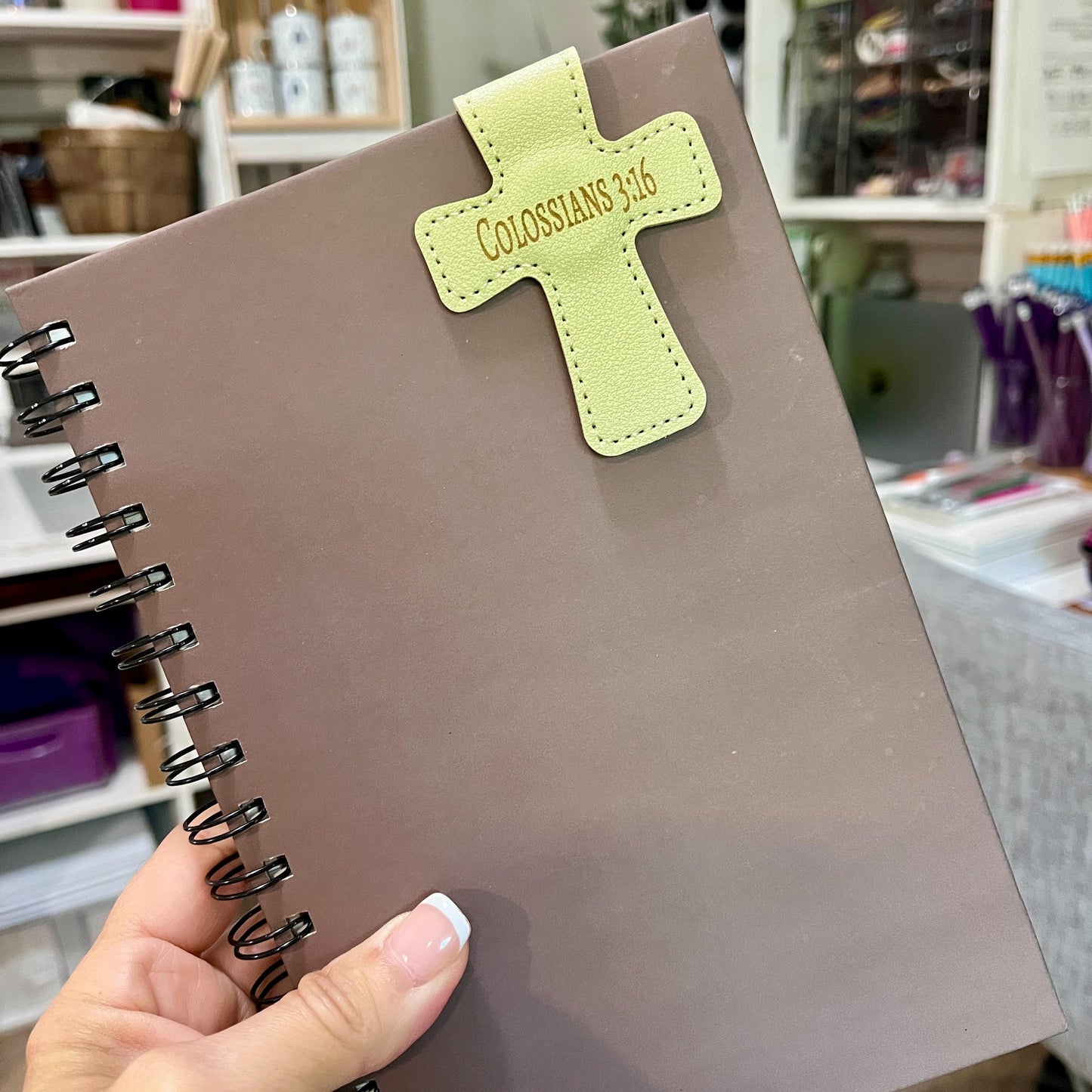 Magnetic Cross Bookmark, Personalized Magnetic Book Accessory.