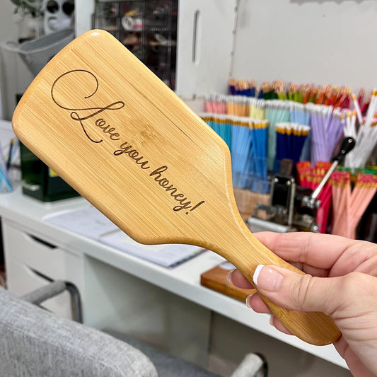 Hair Brush Bamboo Engraved Two Sided Engraving, Shower Gift for Mother To Be, Bridal Shower Gift, Wedding Party Gifts. Special Gift.