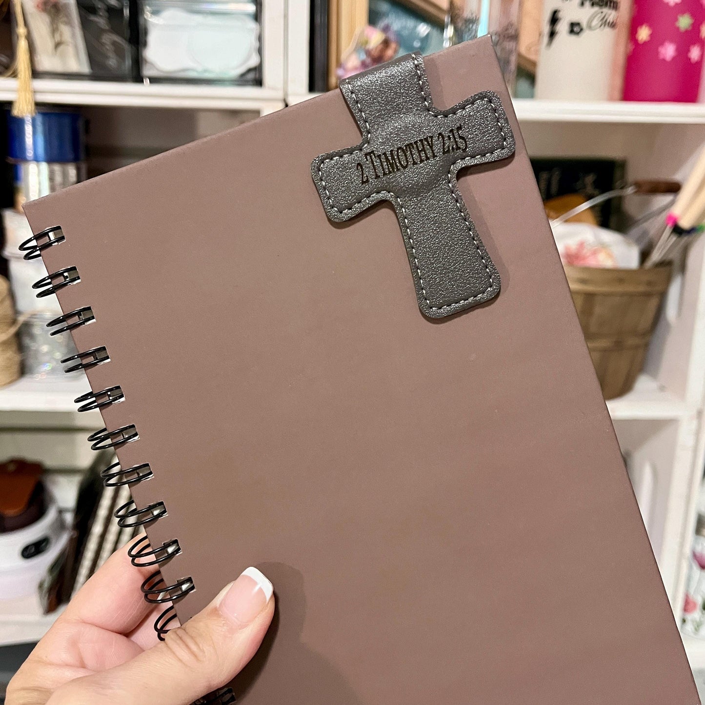 Magnetic Cross Bookmark, Personalized Magnetic Book Accessory.