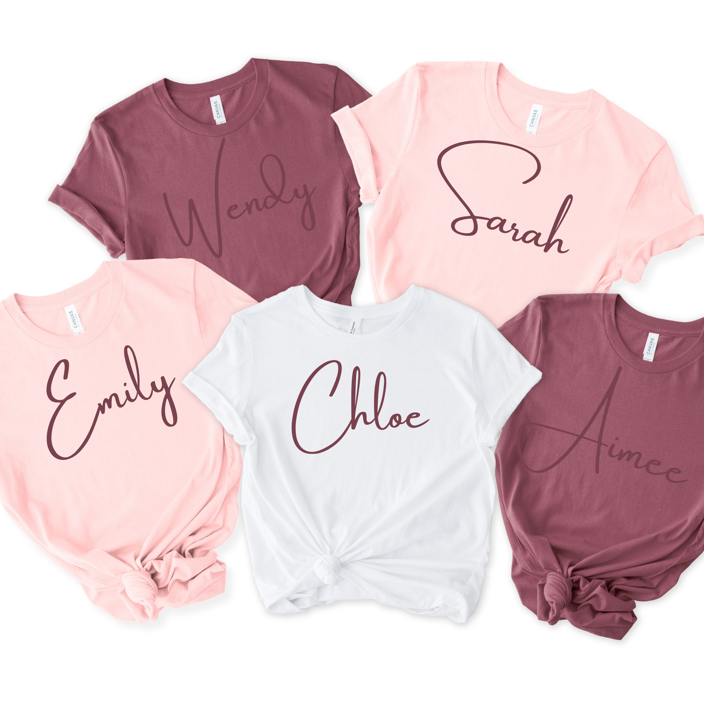 Bridal Party Group Tees set of 6