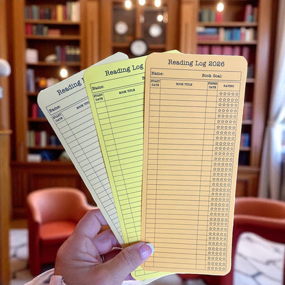 2026 Reading Log Bookmarks Set of 3