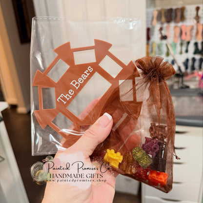 Personalized Acrylic Dominos Train Hub, Mexican Train Game Piece Set