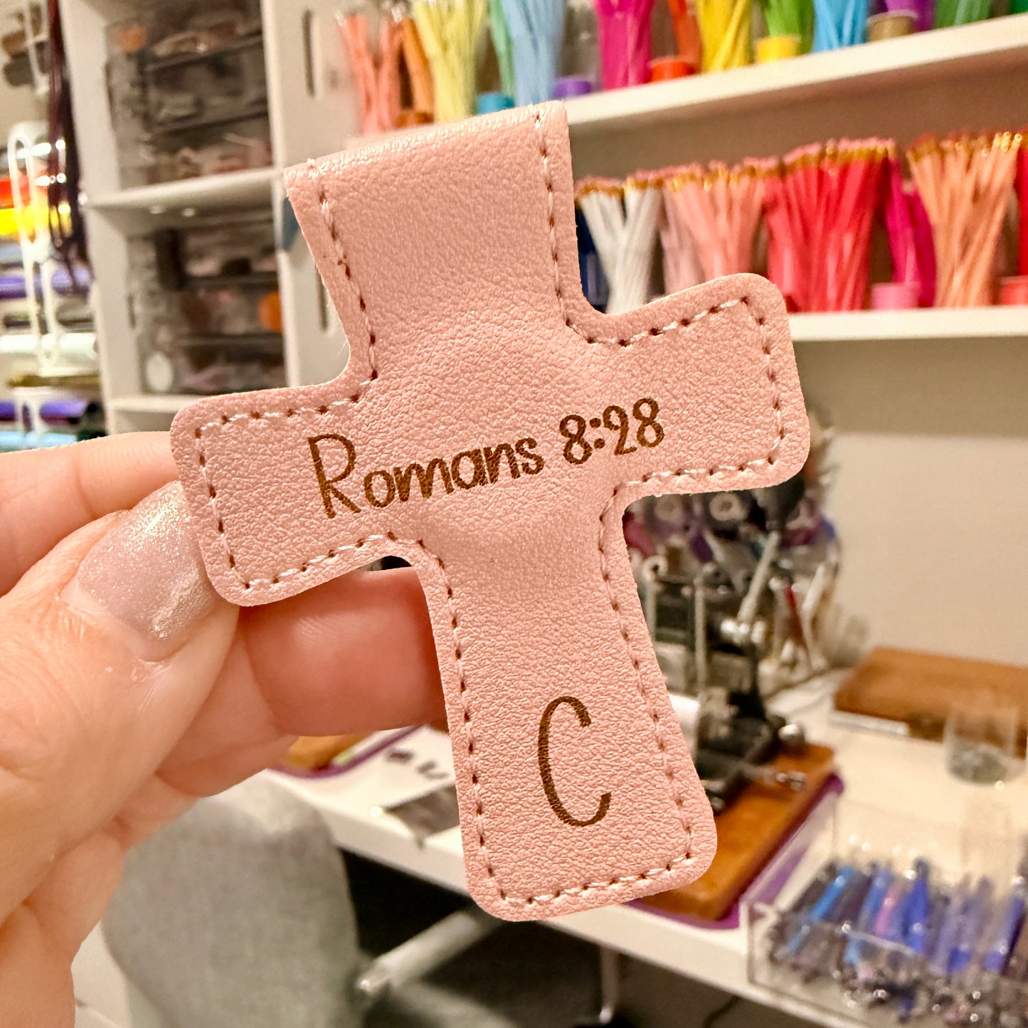 Magnetic Cross Bookmark, Personalized Magnetic Book Accessory.