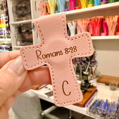 Magnetic Cross Bookmark, Personalized Magnetic Book Accessory.