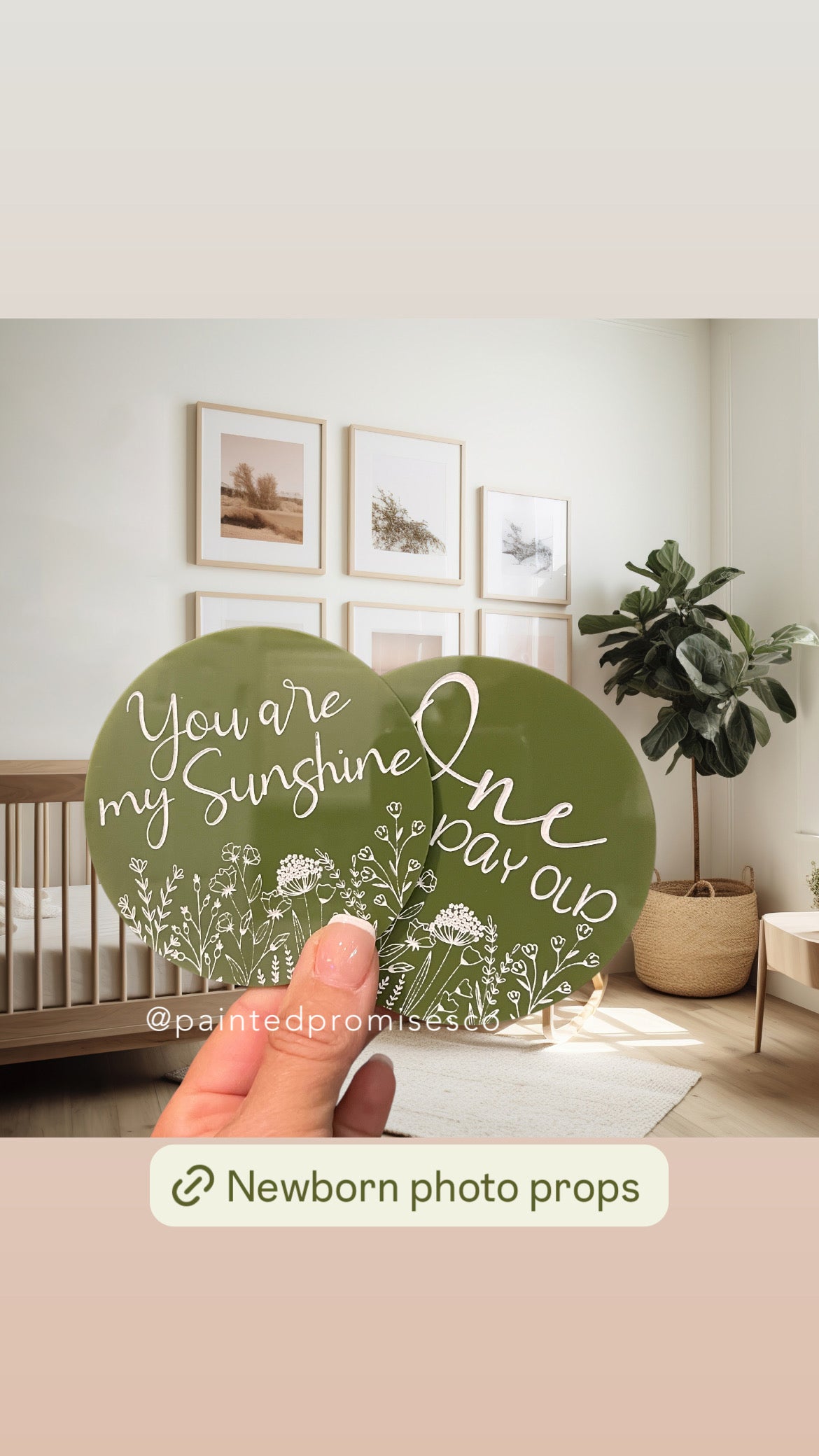 Newborn Milestone Acrylic Engraved Photo Props Set of 15 standard Months, Day, Year, Birth Stats and you are my sunshine, with add on “My First” Holiday Set