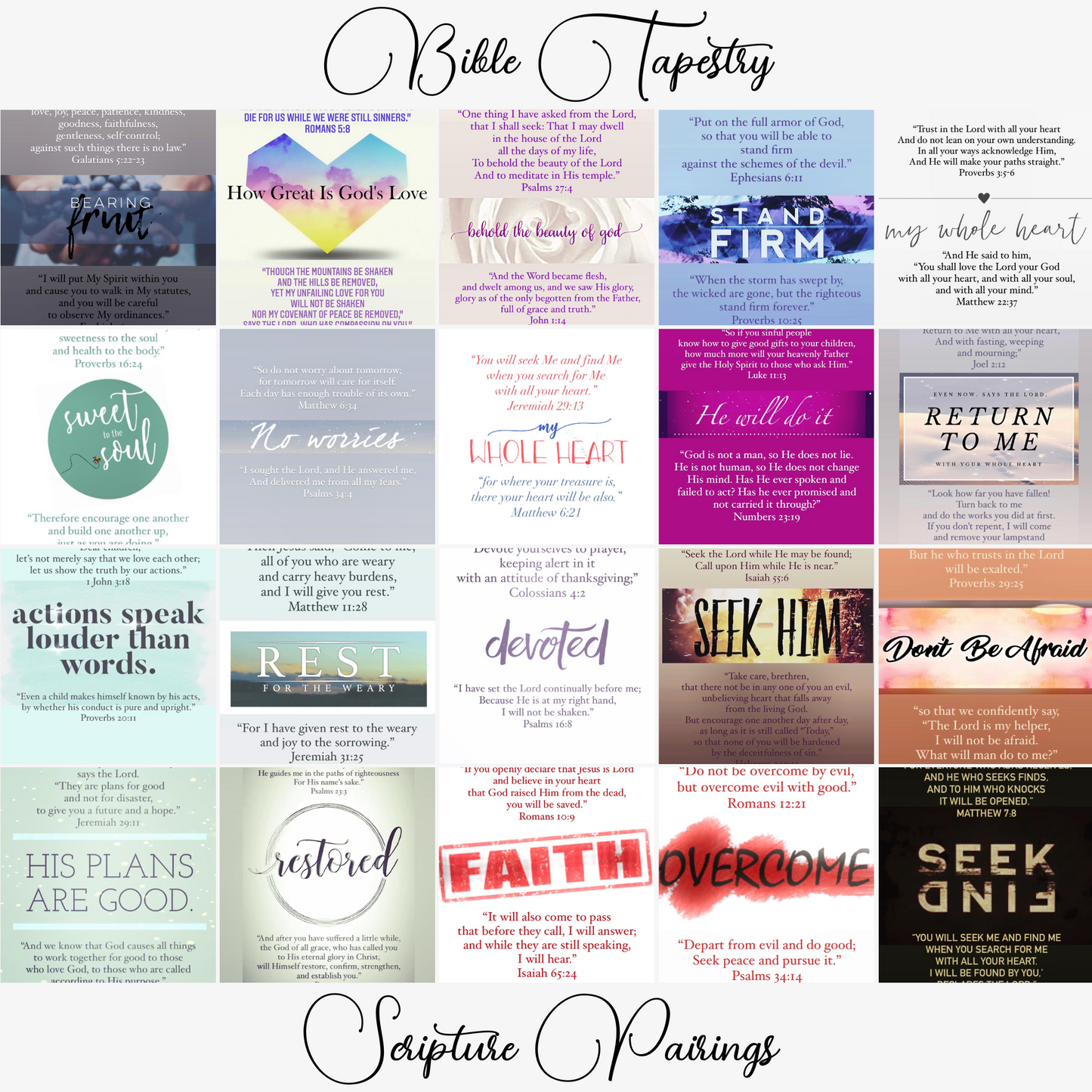 Bible Tapestry Scripture Card Sets