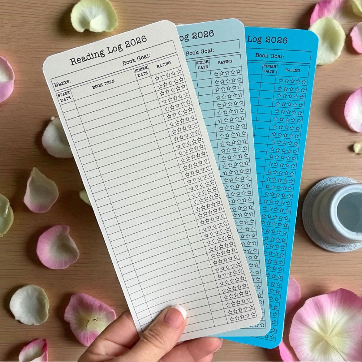 2026 Reading Log Bookmarks Set of 3