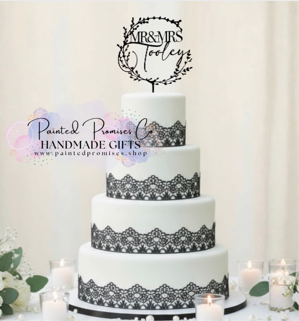 Wedding Cake Topper ~ Acrylic Mr & Mrs. Wedding