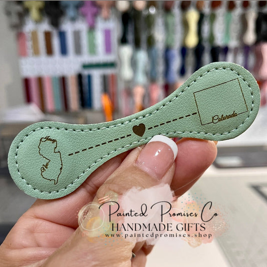 Best Friends In Different States Bookmark, Leather Magnetic