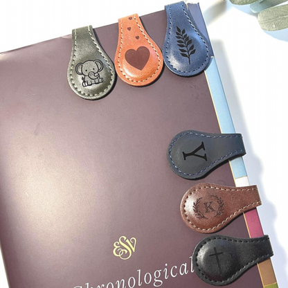 Bookmarks ~ Leather Engraved Magnetic