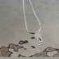 Silver Bar Necklace with Initial