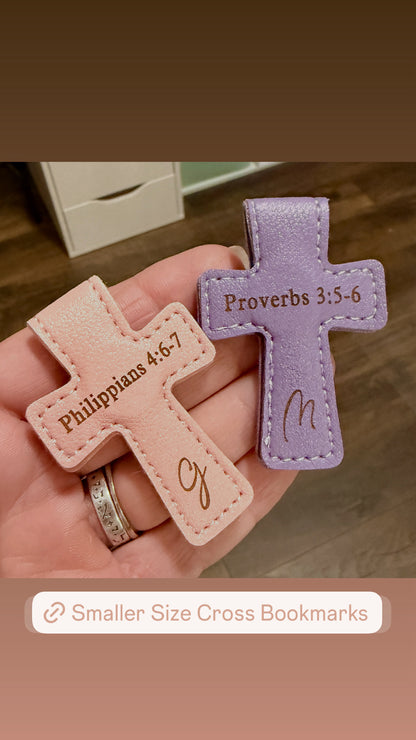 Magnetic Cross Bookmark, Personalized Magnetic Book Accessory.