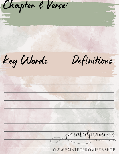 Scripture Study Sheets