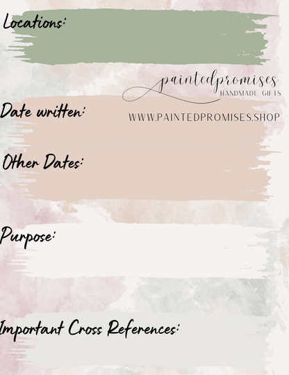 Scripture Study Sheets